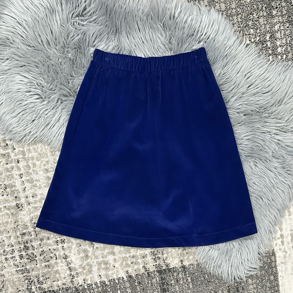 Frenchie Couture Girls Soft Blue Polyester Velvet Holiday Skirt Size 8